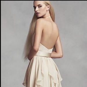 Champagne floor length dress